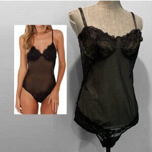JUST SEXY LINGERIE Black Sheer Bodysuit Size 2x
